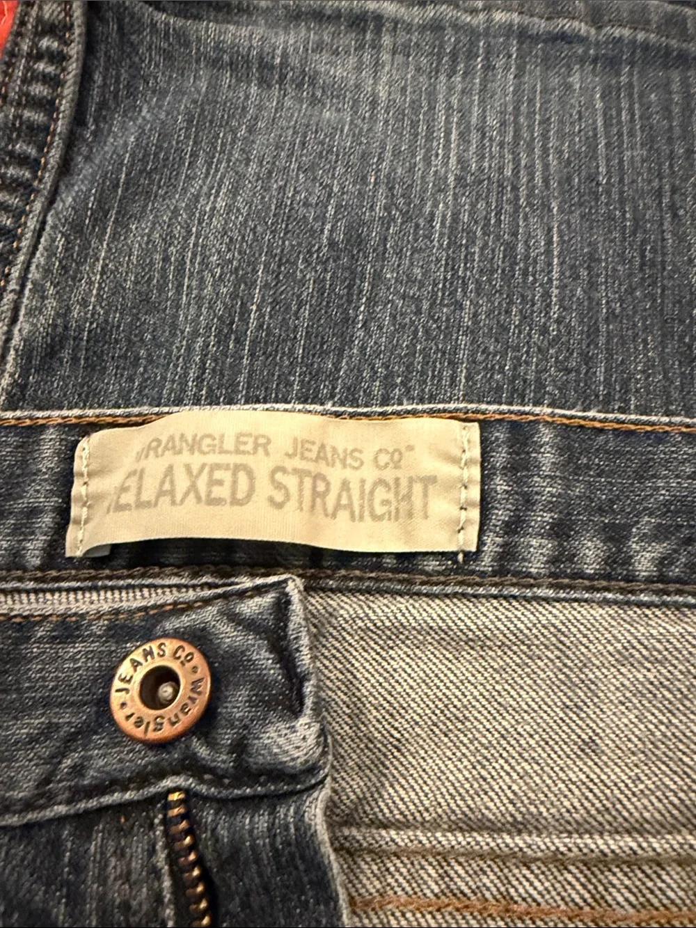 Wrangler Men's Dark Blue Relaxed Fit Jeans